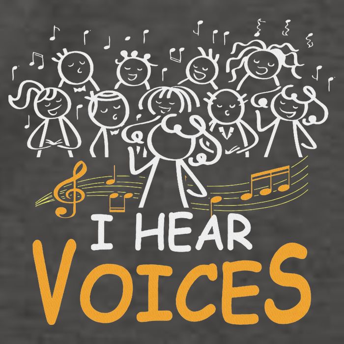 Choir Teacher I Hear Voices Chorister Church Choral Music Vector Backpack