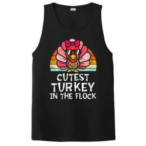 Cutest Turkey In The Flock Retro Thanksgiving PosiCharge Competitor Tank