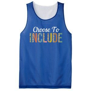 Choose To Include Special Education Teacher Autism Awareness Gift Mesh Reversible Basketball Jersey Tank