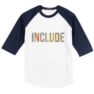 Choose To Include Special Education Teacher Autism Awareness Gift Baseball Sleeve Shirt