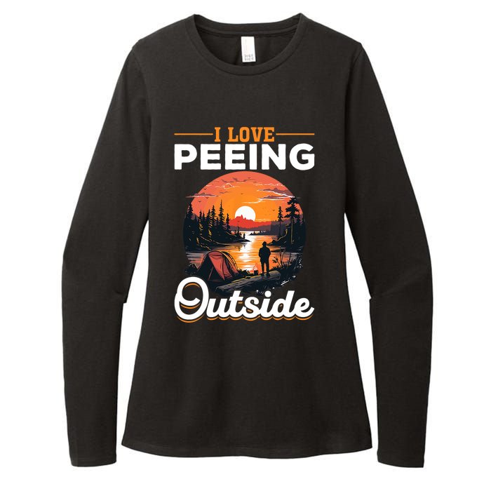 Camping Tent I Love Peeing Outside Womens CVC Long Sleeve Shirt