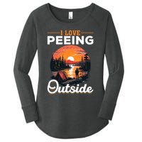 Camping Tent I Love Peeing Outside Women's Perfect Tri Tunic Long Sleeve Shirt