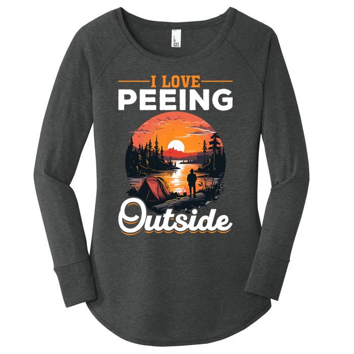 Camping Tent I Love Peeing Outside Women's Perfect Tri Tunic Long Sleeve Shirt