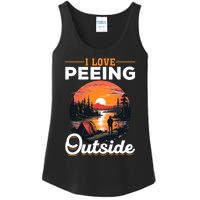 Camping Tent I Love Peeing Outside Ladies Essential Tank