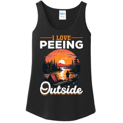 Camping Tent I Love Peeing Outside Ladies Essential Tank