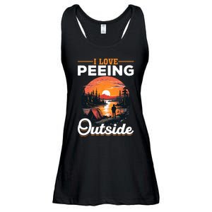 Camping Tent I Love Peeing Outside Ladies Essential Flowy Tank