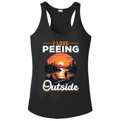 Camping Tent I Love Peeing Outside Ladies PosiCharge Competitor Racerback Tank