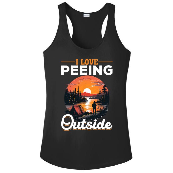 Camping Tent I Love Peeing Outside Ladies PosiCharge Competitor Racerback Tank