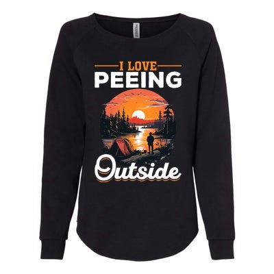 Camping Tent I Love Peeing Outside Womens California Wash Sweatshirt