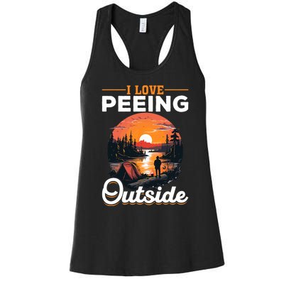 Camping Tent I Love Peeing Outside Women's Racerback Tank