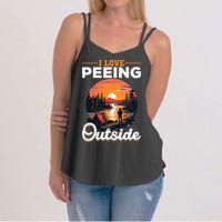 Camping Tent I Love Peeing Outside Women's Strappy Tank