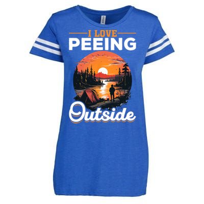 Camping Tent I Love Peeing Outside Enza Ladies Jersey Football T-Shirt