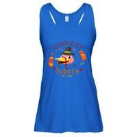 Coolest Turkey In Town Happy Thanksgiving Birthday Presents Gift Ladies Essential Flowy Tank