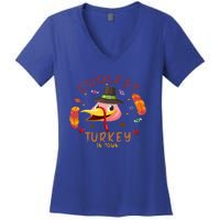 Coolest Turkey In Town Happy Thanksgiving Birthday Presents Gift Women's V-Neck T-Shirt