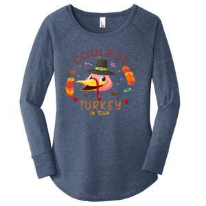 Coolest Turkey In Town Happy Thanksgiving Birthday Presents Gift Women's Perfect Tri Tunic Long Sleeve Shirt