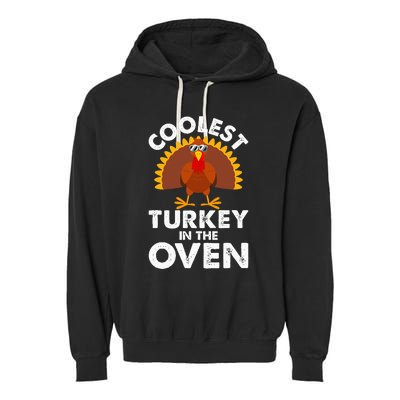 Coolest Turkey In The Oven Humor Funny Thanksgiving Gifts Garment-Dyed Fleece Hoodie