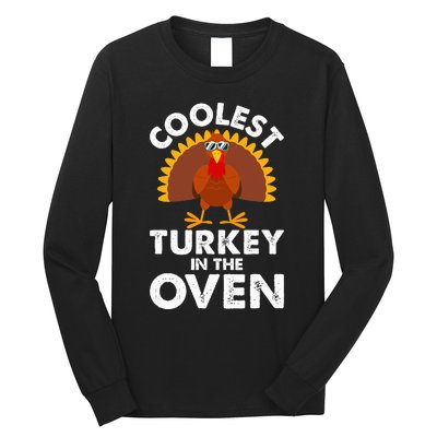 Coolest Turkey In The Oven Humor Funny Thanksgiving Gifts Long Sleeve Shirt