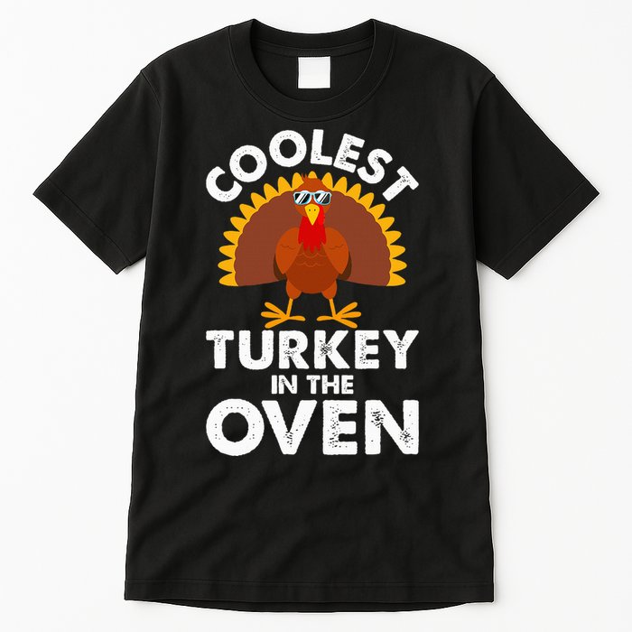 Coolest Turkey In The Oven Humor Funny Thanksgiving Gifts Tall T-Shirt