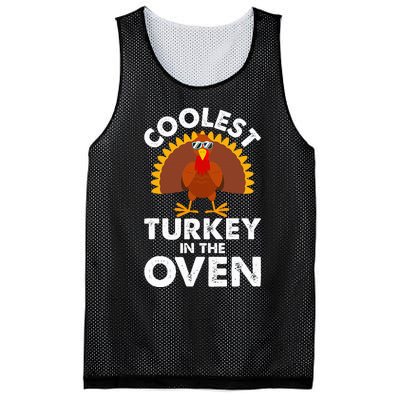 Coolest Turkey In The Oven Humor Funny Thanksgiving Gifts Mesh Reversible Basketball Jersey Tank