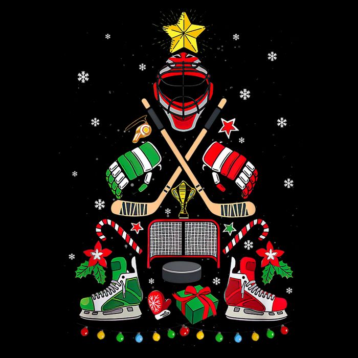 Christmas Tree Ice Hockey Ornaments Xmas 16 in Basic Backpack