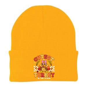 Cutest Turkey In The Flock Thanksgiving Knit Cap Winter Beanie