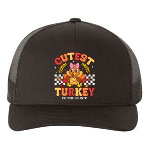 Cutest Turkey In The Flock Thanksgiving Yupoong Adult 5-Panel Trucker Hat