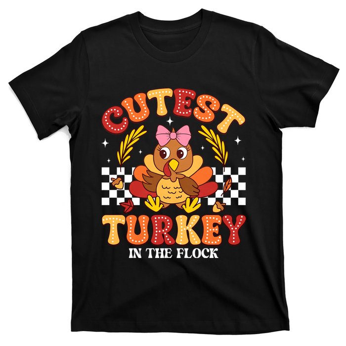 Cutest Turkey In The Flock Thanksgiving T-Shirt