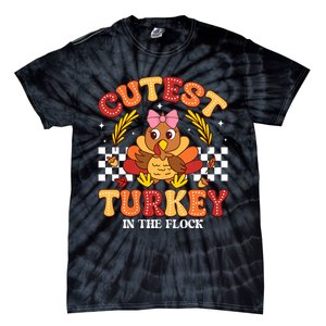 Cutest Turkey In The Flock Thanksgiving Tie-Dye T-Shirt