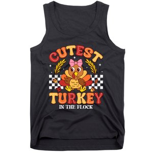 Cutest Turkey In The Flock Thanksgiving Tank Top