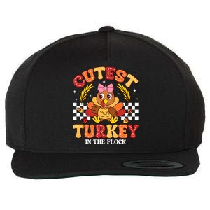 Cutest Turkey In The Flock Thanksgiving Wool Snapback Cap