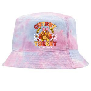 Cutest Turkey In The Flock Thanksgiving Tie-Dyed Bucket Hat