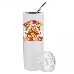 Cutest Turkey In The Flock Thanksgiving Stainless Steel Tumbler