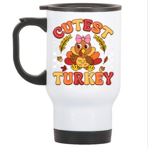 Cutest Turkey In The Flock Thanksgiving Stainless Steel Travel Mug