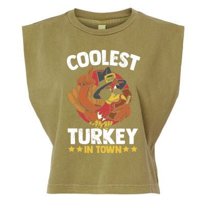 Coolest Turkey In Town Sunglasses Turkey Lover Great Gift Garment-Dyed Women's Muscle Tee