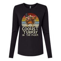 Coolest Turkey In The Flock Toddler Boys Thanksgiving Womens Cotton Relaxed Long Sleeve T-Shirt