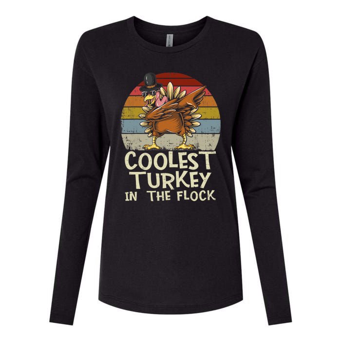 Coolest Turkey In The Flock Toddler Boys Thanksgiving Womens Cotton Relaxed Long Sleeve T-Shirt