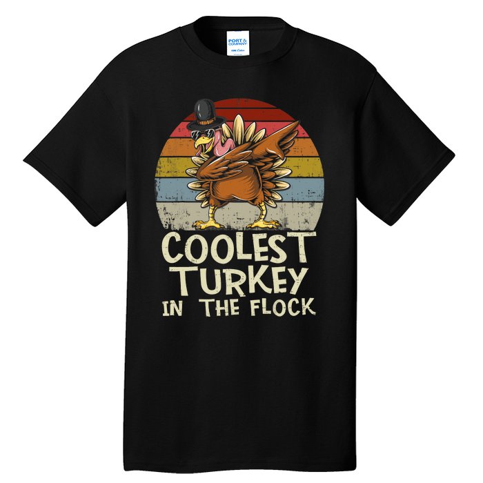 Coolest Turkey In The Flock Toddler Boys Thanksgiving Tall T-Shirt