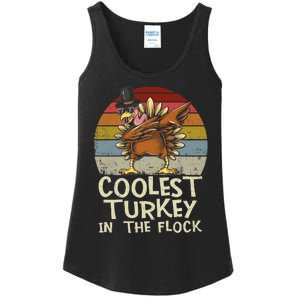 Coolest Turkey In The Flock Toddler Boys Thanksgiving Ladies Essential Tank