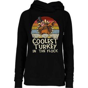 Coolest Turkey In The Flock Toddler Boys Thanksgiving Womens Funnel Neck Pullover Hood