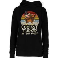 Coolest Turkey In The Flock Toddler Boys Thanksgiving Womens Funnel Neck Pullover Hood