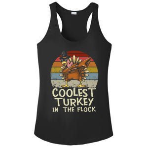 Coolest Turkey In The Flock Toddler Boys Thanksgiving Ladies PosiCharge Competitor Racerback Tank