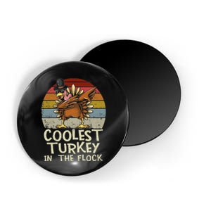 Coolest Turkey In The Flock Toddler Boys Thanksgiving Magnet