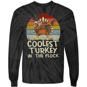 Coolest Turkey In The Flock Toddler Boys Thanksgiving Tie-Dye Long Sleeve Shirt