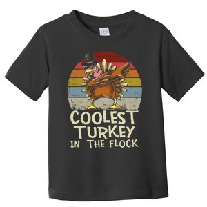 Coolest Turkey In The Flock Toddler Boys Thanksgiving Toddler T-Shirt