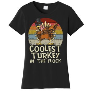 Coolest Turkey In The Flock Toddler Boys Thanksgiving Women's T-Shirt