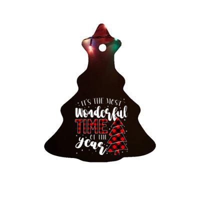 Christmas Trees ItS The Most Wonderful Time Of The Year Ceramic Tree Ornament