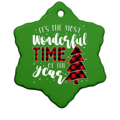 Christmas Trees ItS The Most Wonderful Time Of The Year Ceramic Star Ornament