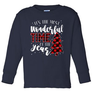 Christmas Trees ItS The Most Wonderful Time Of The Year Toddler Long Sleeve Shirt