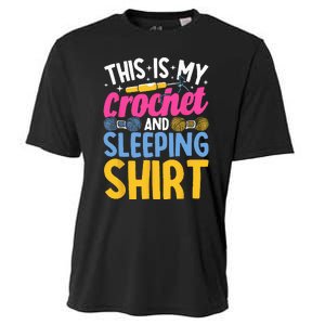 Crocheting This is My Crochet and Sleeping Cooling Performance Crew T-Shirt