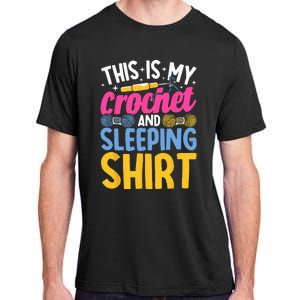 Crocheting This is My Crochet and Sleeping Adult ChromaSoft Performance T-Shirt